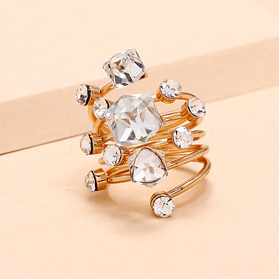 Alloy Rhinestone Multi-layer Rings LS-VU7935-1-1