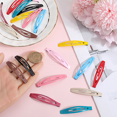4 Sets Iron Snap Hair Clips AJEW-SC0003-37A-01-1