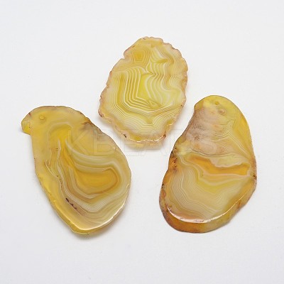 Nuggets Natural Agate Pendants G-L418-02F-1