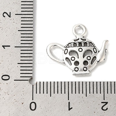 Teapot Tibetan Style Zinc Alloy Charms TIBEP-R334-179AS-RS-1