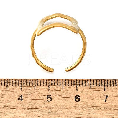 304 Stainless Steel Open Cuff Rings LS-RJEW-M072-05G-1