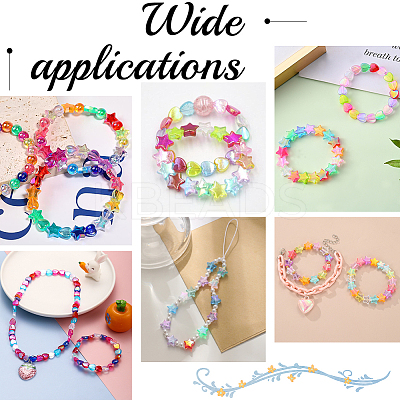 800Pcs 2 Styles Eco-Friendly Transparent Acrylic Beads TACR-SP0001-01C-1