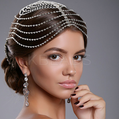 Alloy Rhinestone Headband OHAR-WH0011-63-1