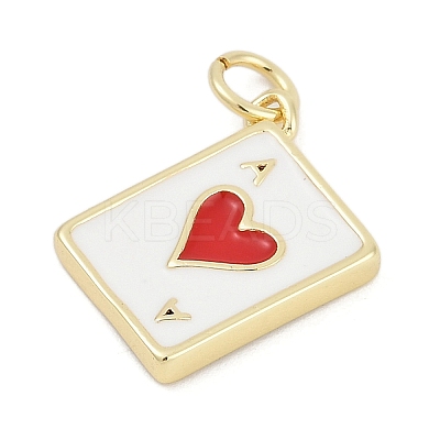 Brass Enamel Charms KK-G522-44G-02-1
