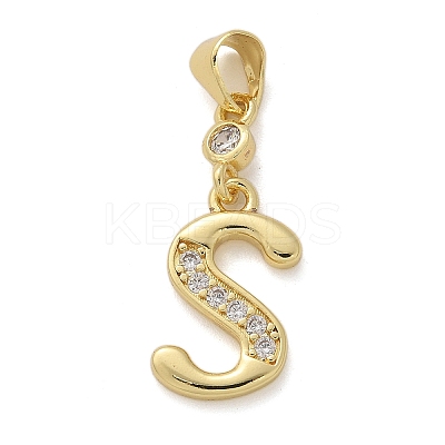 Brass Micro Pave Cubic Zirconia Pendants KK-M319-02G-S-1