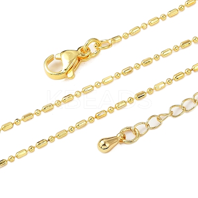 Brass Ball Chain Necklaces for Women NJEW-D302-32G-1
