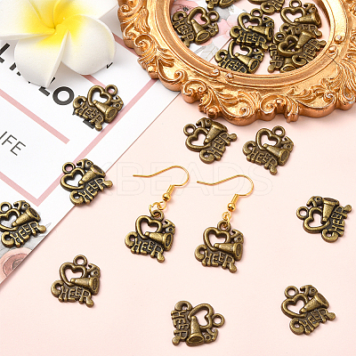 60Pcs Tibetan Style Alloy Pendants FIND-SC0018-05-1