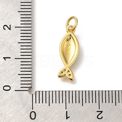 Brass Cubic Zirconia Pendants KK-M295-14G-02-1