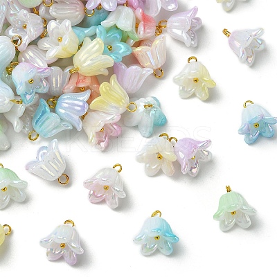 90Pcs 9 Styles Acrylic Pendants PALLOY-CJ00072-1