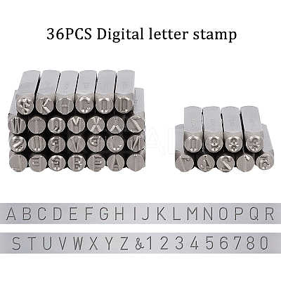 Iron Metal Stamps Set AJEW-PH0002-06-1