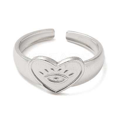 Non-Tarnish 304 Stainless Steel Open Cuff Rings RJEW-K245-65P-1