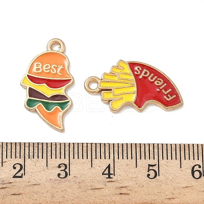 2Pcs Alloy Enamel Pendants ENAM-I077-03KCG-01-1