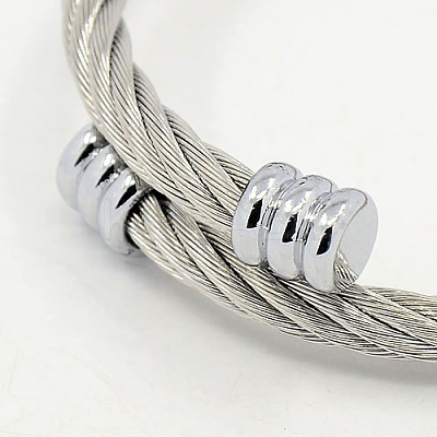 Tarnish Resistant Trendy 304 Stainless Steel Bangles BJEW-L076-02-1