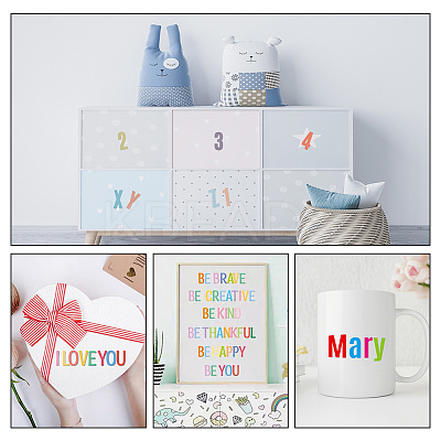 Colorful Vinyl Letter Waterproof Decorative Stickers DIY-WH0349-117B-1
