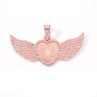 Alloy Pendant Cabochon Settings LS-PALLOY-S107-002RG-RS-1