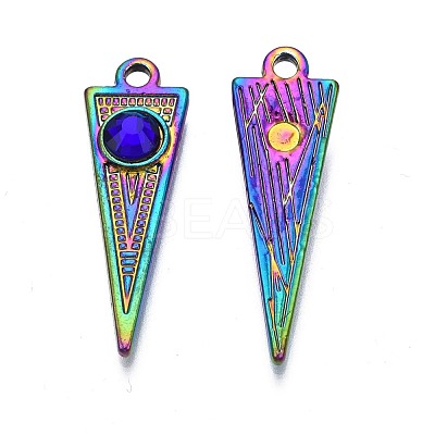 Rack Plating Rainbow Color Alloy Pendants PALLOY-N163-111A-1