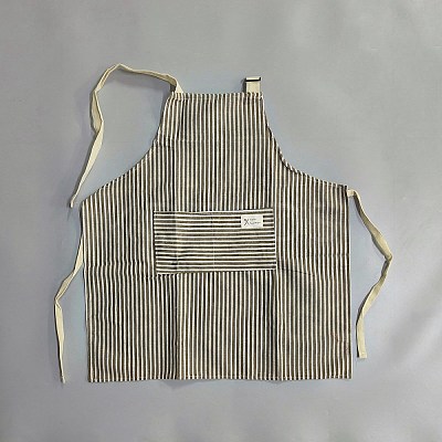 Stripe Polycotton Sleeveless Apron AJEW-WH20067-020B-1