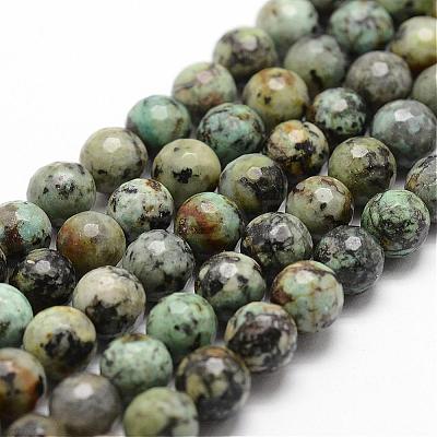 Natural African Turquoise(Jasper) Beads Strands G-D840-15-10mm-1