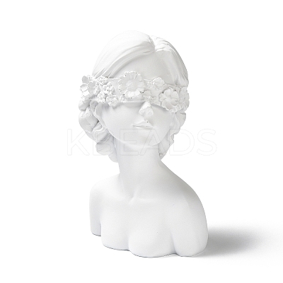 Girl Bust Resin Necklace Display Stands ODIS-A012-05A-1