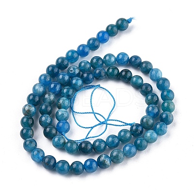 Natural Apatite Beads Strands G-R446-6mm-11-1