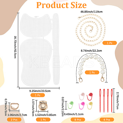 DIY Plastic Knitting Crochet Bag Making Kits DIY-CP0012-64-1
