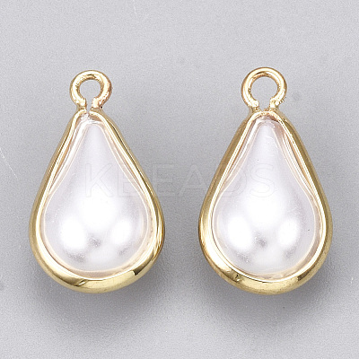 ABS Plastic Imitation Pearl Charms KK-S348-230B-1