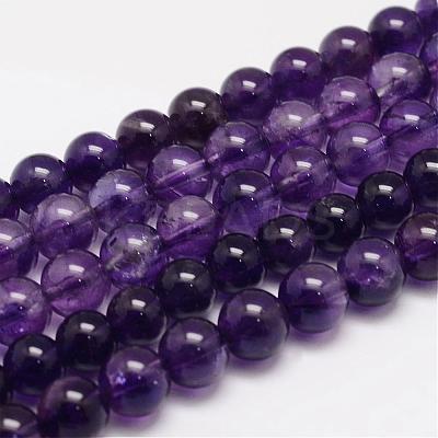 Natural Amethyst Beads Strands G-F306-10-8mm-1