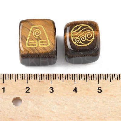 4Pcs 4 Styles Natural Tiger Eye Display Decorations G-F786-03A-06-1