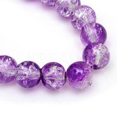 Baking Paint Crackle Glass Bead Strands CCG-S001-4mm-14-1