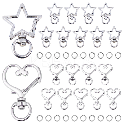 20Sets 2 Styles Alloy Swivel Clasps FIND-SC0011-12-1