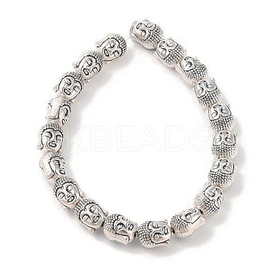 Tibetan Style Buddha Head Alloy Bead Strands TIBEB-O007-23-LF-1