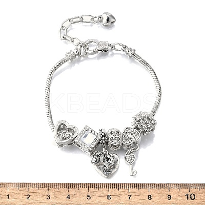 Alloy European Beads Charm Bracelets BJEW-F495-04P-1
