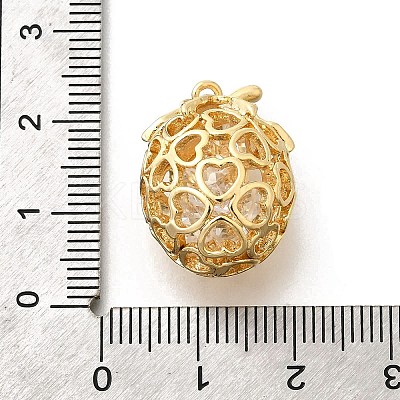 Brass with Cubic Zirconia Pendants KK-E792-08G-1