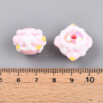 Opaque Acrylic Beads SACR-YW0002-01B-1