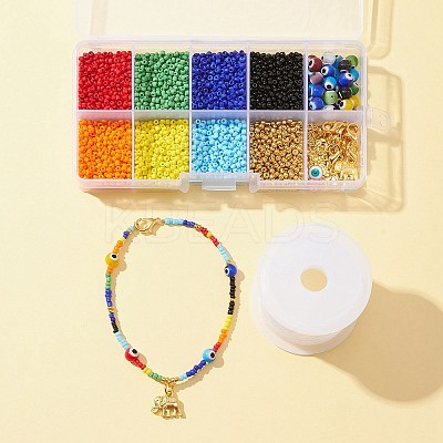DIY Evil Eye Bracelet Necklace Making Kit DIY-FS0004-28-1