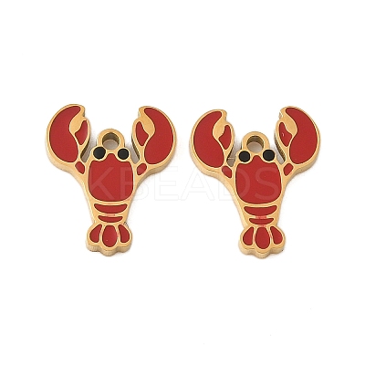 304 Stainless Steel Enamel Charms X-STAS-Z139-03G-12-1