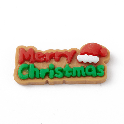 Christmas Theme Opaque Resin Cabochons CRES-M013-01-1