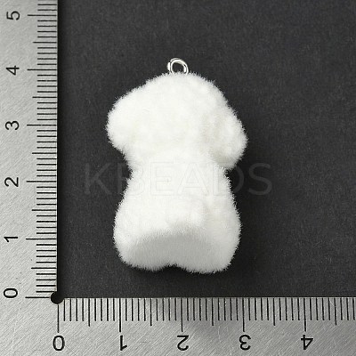 Flocking Resin Pendants RESI-K203-14A-1