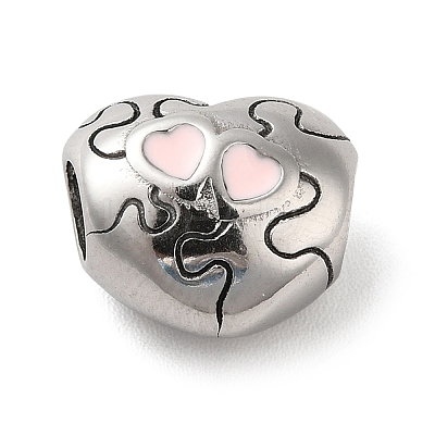 304 Stainless Steel Enamel European Beads STAS-G308-27AS-1