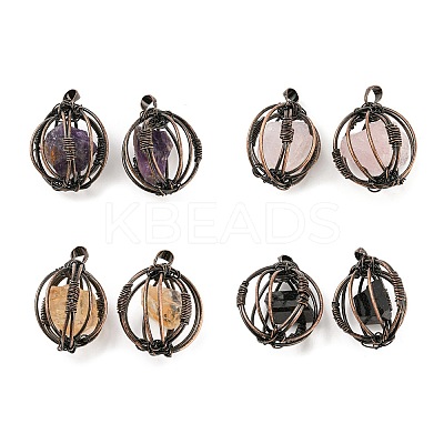 Natural Mixed Stone Pendants G-H293-03R-1