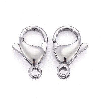 Tarnish Resistant 304 Stainless Steel Lobster Claw Clasps STAS-AB13-1