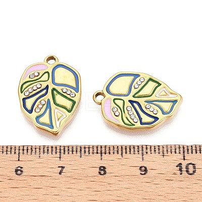 304 Stainless Steel Rhinestone Pendants STAS-N111-01G-1