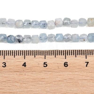 Natural Devil Blue Aquamarine Beads Strands G-Z163-A01-4x4mm-1
