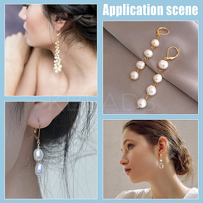 60Pcs 304 Stainless Steel Leverback Earring Findings STAS-SC0004-61-1