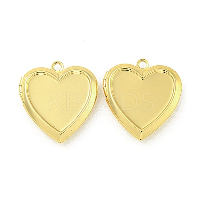 Rack Plating Heart Brass Locket Pendants LS-KK-T071-11G-1