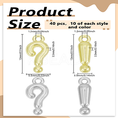 40Pcs 2 Styles Alloy Pendants FIND-LP0005-71-1