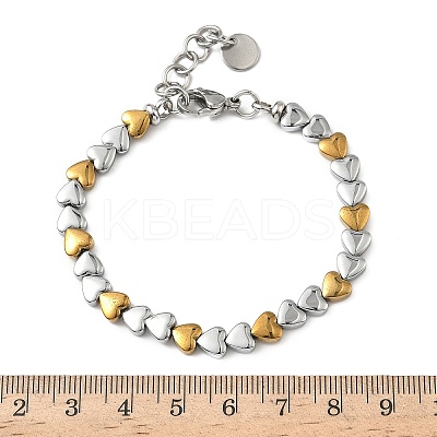 Heart Non-magnetic Synthetic Hematite Link Chain Bracelets for Women BJEW-Z148-07P-02-1