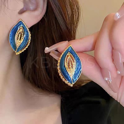 Alloy Enamel Stud Earrings FS-WGE0AD6-16-1