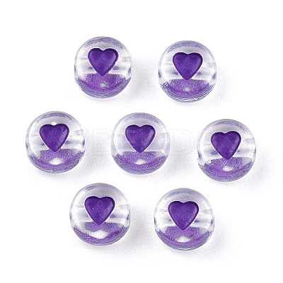 Transparent Acrylic Enamel Beads MACR-N008-60E-1