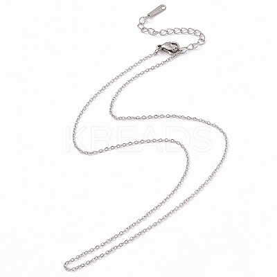Non-Tarnish 304 Stainless Steel Cable Chain Necklace for Men Women STAS-G299-04P-1